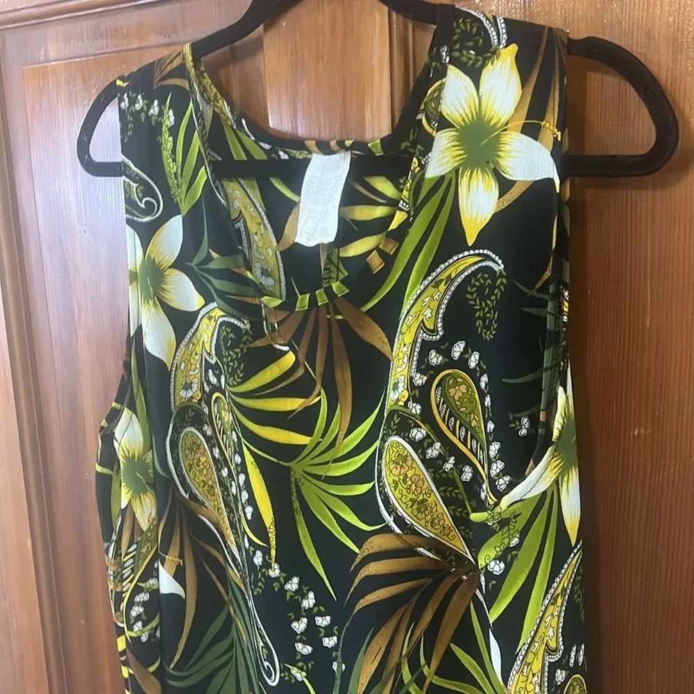 Plus Size Maxi Dress Tropical Print Size 18 - Picture 9 of 11